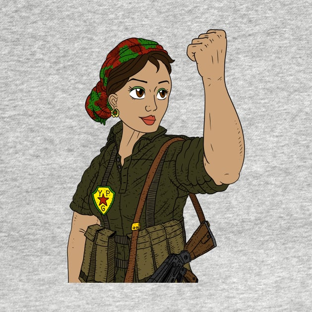 kurdish pride. a YPG warrior. kurdistan. by JJadx